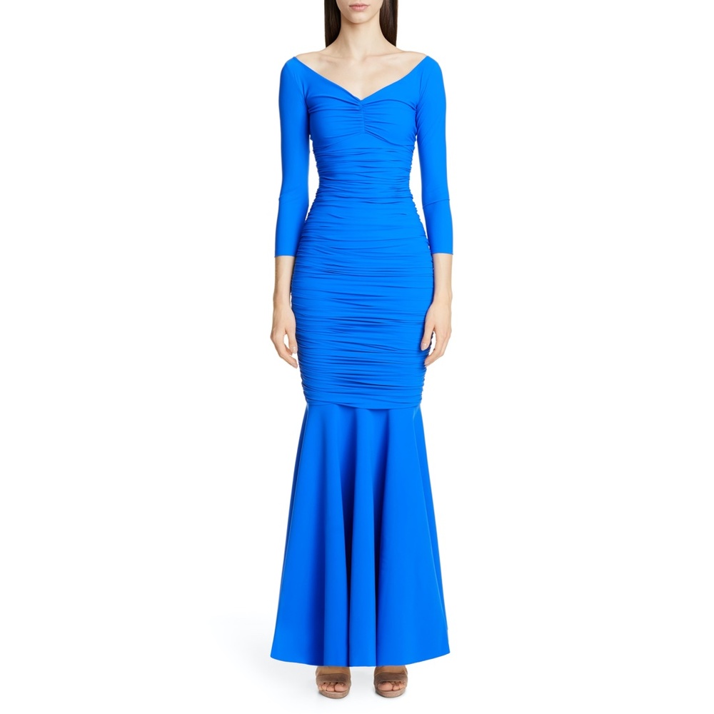 NEW Chiara Boni La Petite Robe Zurlita Ruched Gown, Size 6